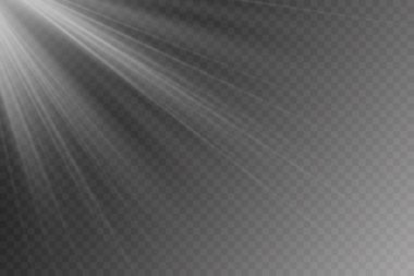 Vektör şeffaf güneş ışığı özel lens flaş efekti. Ön güneş merceği flaşı. Işığın ışığında vektör bulanıklığı.