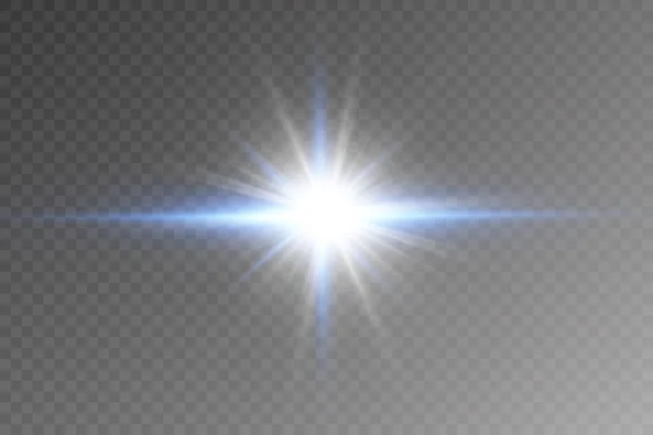 Vector transparant zonlicht speciale lens flare licht effect. PNG. Vectorillustratie — Stockvector