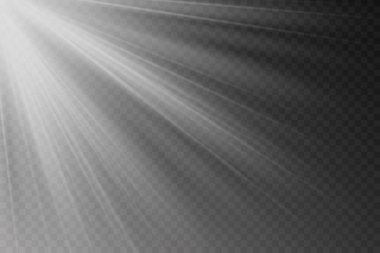 Vektör şeffaf güneş ışığı özel lens flaş efekti. Ön güneş merceği flaşı. Işığın ışığında vektör bulanıklığı.