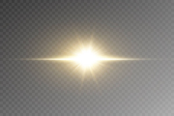 Векторный прозрачный солнечный свет Специальный эффект вспышки линзы. ПНГ. Векторная иллюстрация 