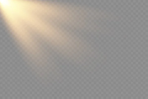 Luce solare trasparente vettoriale effetto luce di brillamento speciale lente. PNG — Vettoriale Stock