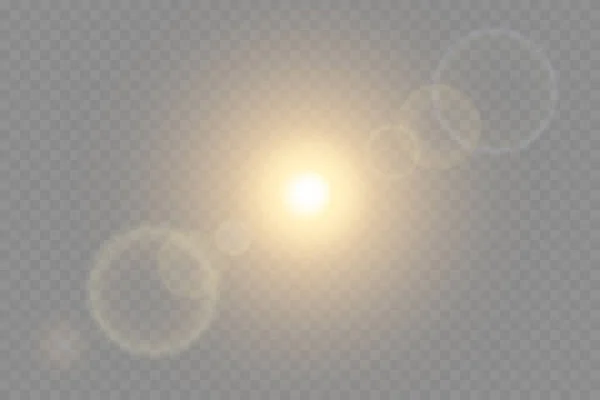 Vector transparent sunlight special lens flare light effect. PNG — Stock Vector