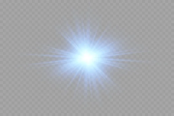 ベクトル透明日光特別なレンズ フレアの光効果 ベクトル図 — ストックベクタ