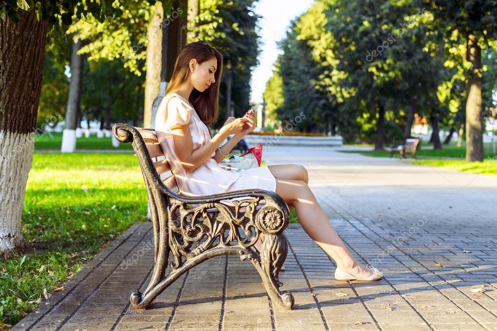 Tyler Trisitian Twink Girl Sitting On A Bench