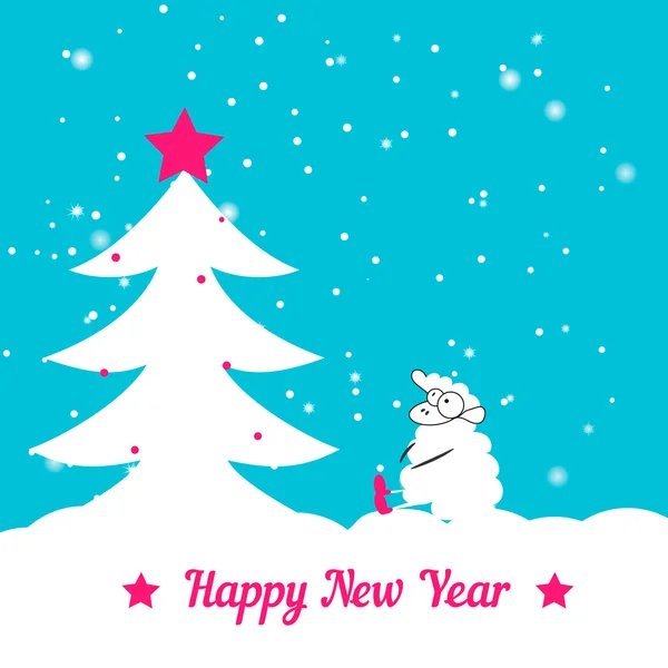 Noel ağacı ve koyun