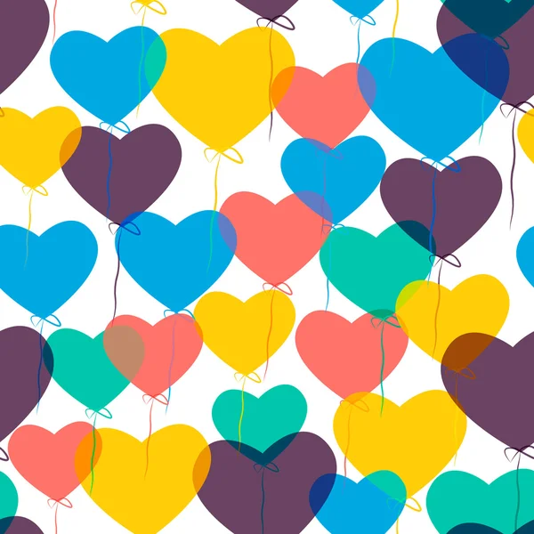 Bir kalp şeklinde balonlar.