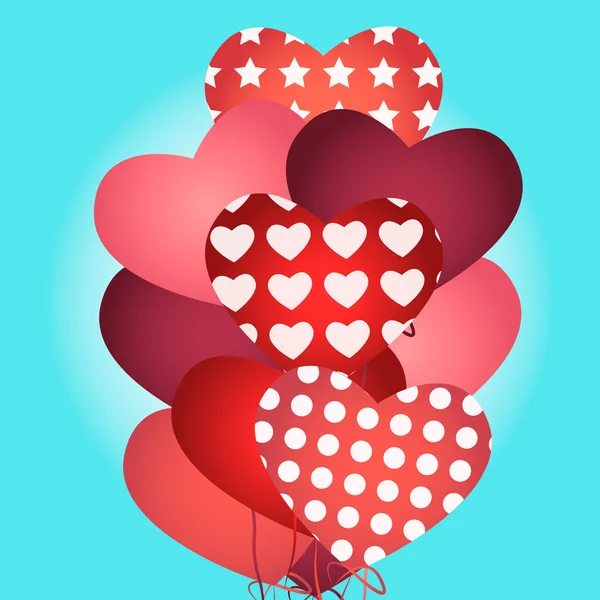 Bir kalp şeklinde balonlar