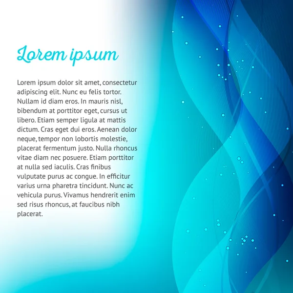 Soyut mavi renkli dalga vektör arka plan