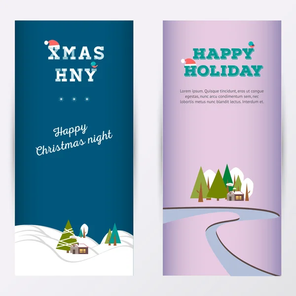 Merry christmas banner dikey arka, vektör çizim.