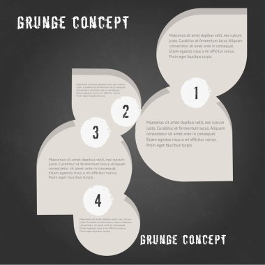 Minimal infographic step by step template on Grunge textured background, can be used for infographics, number banners, graphic for website layout, for magazine content. clipart