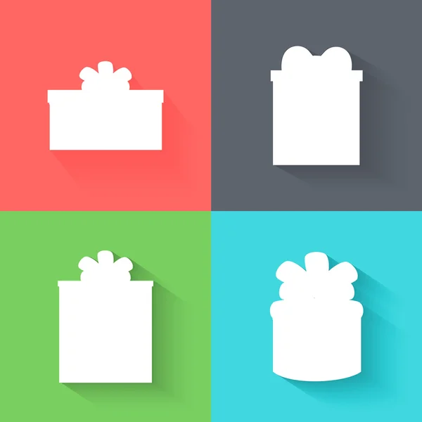 Simgeler kavramı renkli düz hediye seti.