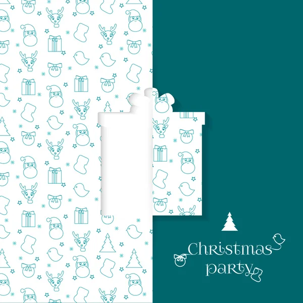 Noel simgesi desenli arka plan. Noel ve yeni yıl tebrik kartı şablonlarını - hediye.