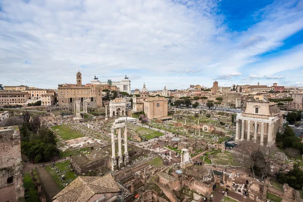 Foro Romano, vista desde la colina palatina Fotos De Stock