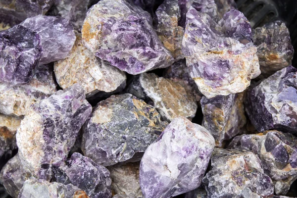 天然紫水晶背景 — 图库照片