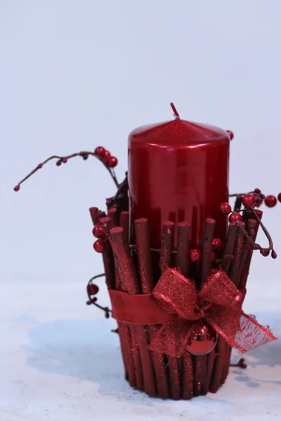 Couronne rouge de Noël — Photo