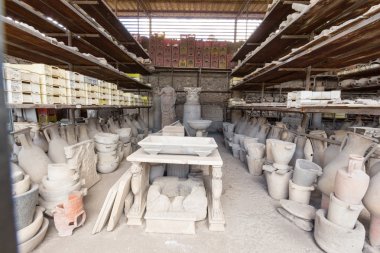 kalıntıları antik Pompei, İtalya