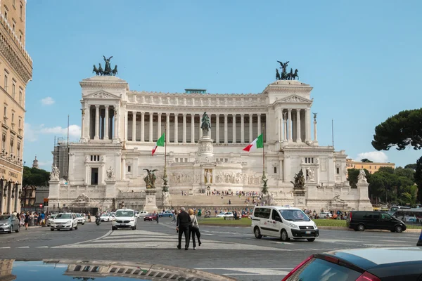Altare della patria, a Vittorio Emanuele II. Róma Olaszország — Stock Fotó