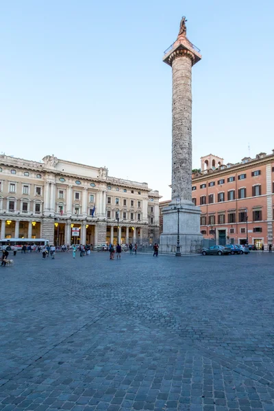 Oszlop, Marcus Aurelius, Róma, Olaszország — Stock Fotó