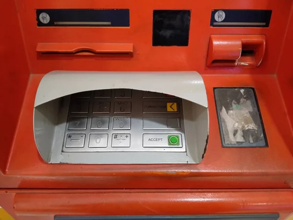 Cibitung Bekasi Indonesia September 2020 Close Atm Machine Used Extract — 스톡 사진