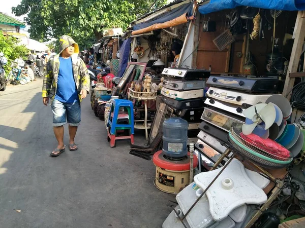 Pasar Jembatan Item Jatinegara Indonesia 2020 Ambiente Mercado Que Vende —  Fotos de Stock