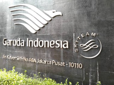 Kebon sirih, Jakarta, Endonezya - (1-16-2021): Havayolu şirketi Garuda Endonezya