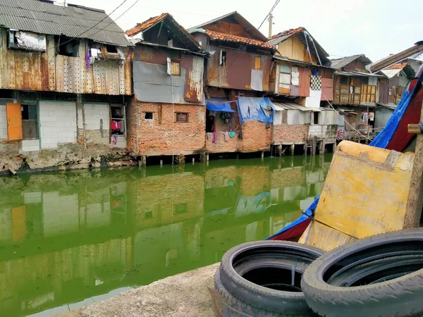 Шай Дури Рокси Мас Джакарта Индонезия 2021 Атмосфера Густонаселенного Поселения — стоковое фото