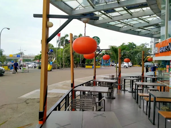 Season City Mall Jakarta Endonezya 2021 Alışveriş Merkezinin Dışındaki Restoranın — Stok fotoğraf