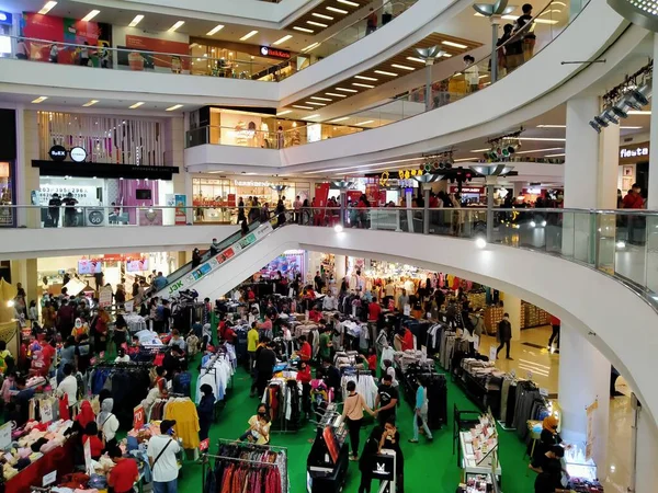 Mall Citra Land Matahari Jacarta Indonésia 2021 Visto Acima Multidão — Fotografia de Stock
