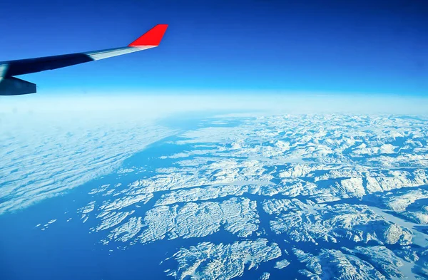 Flying Icy Greenland — Stock Photo, Image