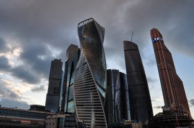 Moskova 'nın güzel gece manzarası