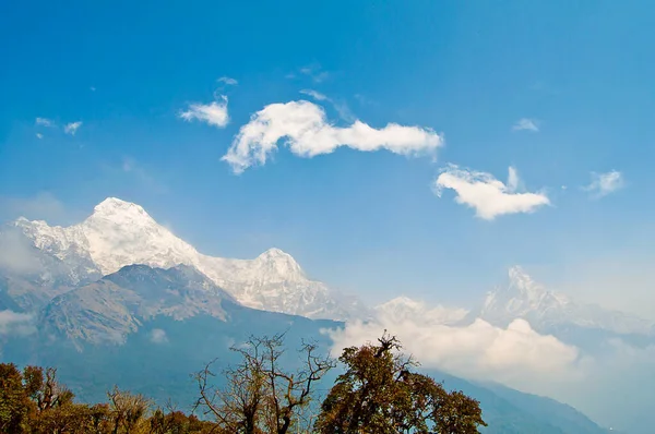 Majestic Και Επικίνδυνο Βουνό Annapurna Στα Κάτω Νεπάλ Ιμαλάια — Φωτογραφία Αρχείου