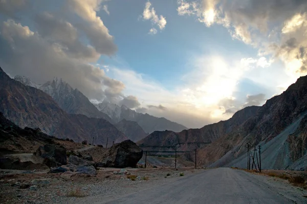 Scenic Landscape Pamir Highway Horoq City Tajikistan — Stock Photo, Image