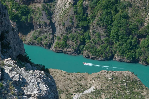 Θέα Του Διάσημου Εκπληκτικό Φαράγγι Sulak Στον Καύκασο Βουνά Στο — Φωτογραφία Αρχείου