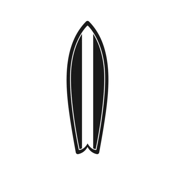 Значок Силуэта Доски Серфинга Просто Современный Минимальный Плоский Стиль Серфинг — стоковый вектор