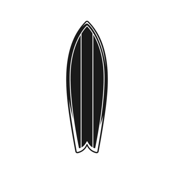 Projekt Ikony Deski Surfingowej Prosta Nowoczesna Minimalna Płaska Ilustracja Wektora — Wektor stockowy