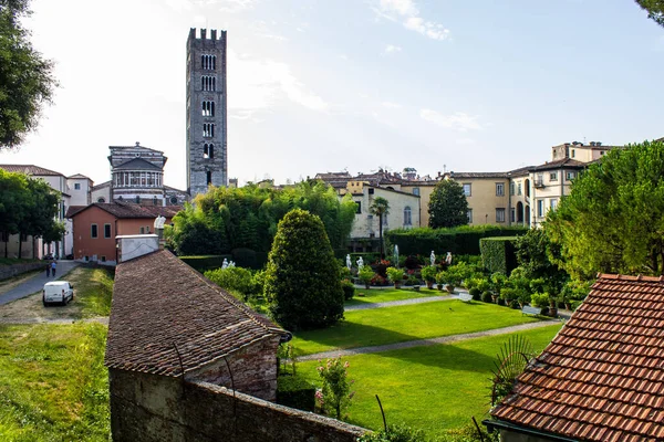 Lucca Luglio 2017 Veduta Del Palazzo Pfanner Del Giardino Dalle — Foto Stock