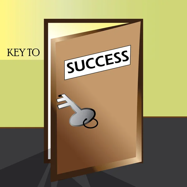 La chiave del successo- Illustrazione — Vettoriale Stock