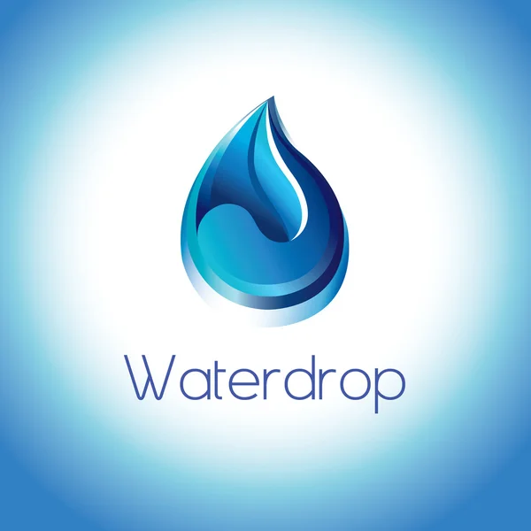 Pure water droplet — Stock Vector