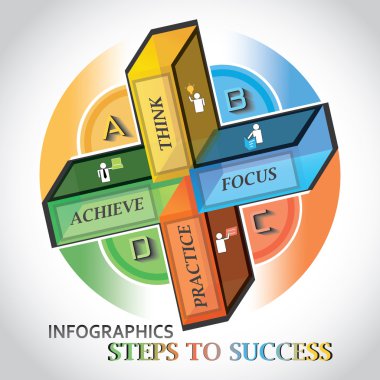 Info-graphics on success clipart
