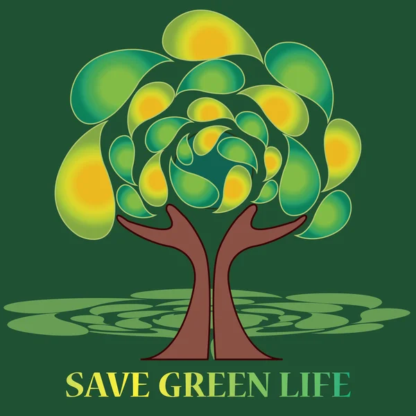 Save green life — Stock Vector