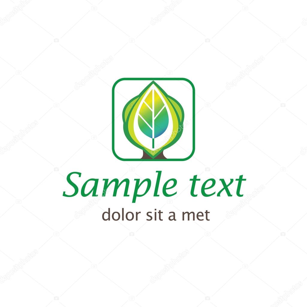 Logo for a company dealing with plants . environmental friendly. Concept of green earth.