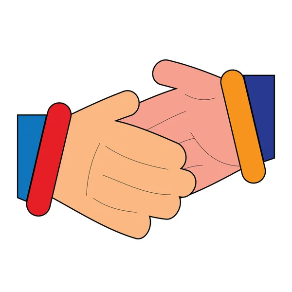 Vector de dibujos animados Handshake — Archivo Imágenes Vectoriales