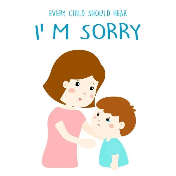 Every child should hear I 'm sorry vector — стоковый вектор