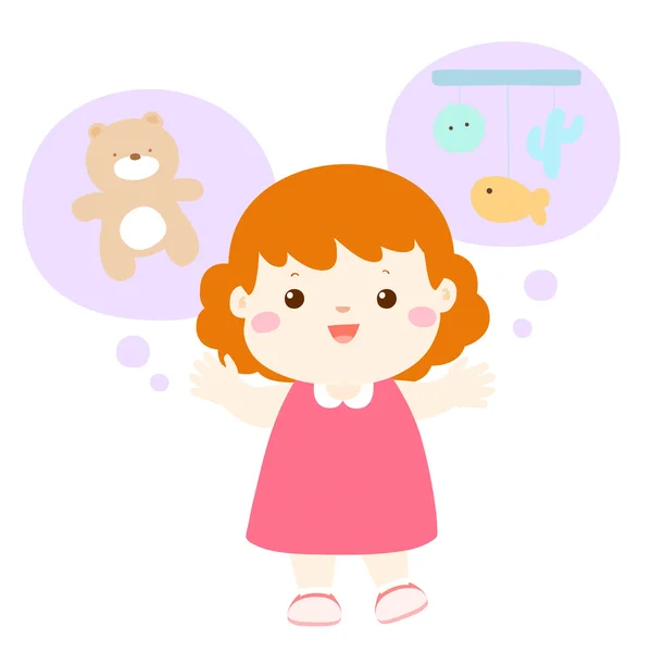 Menina conversando animado cartoon vector — Vetor de Stock