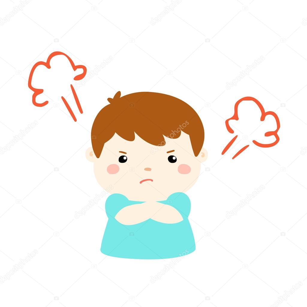 Cute cartoon frustrated boy character vector Stock Vector by ©Onontour  116022248, image size:1024x1024