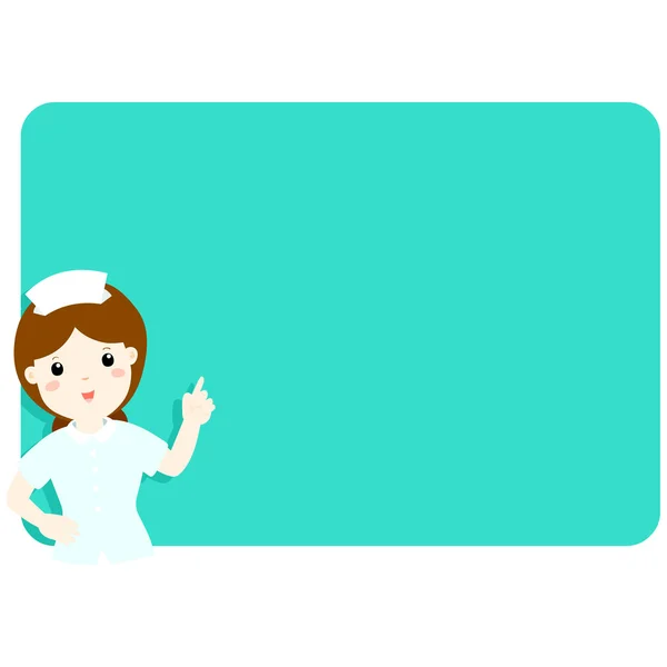 Nurse explains at the blank board vector — Stock Vector