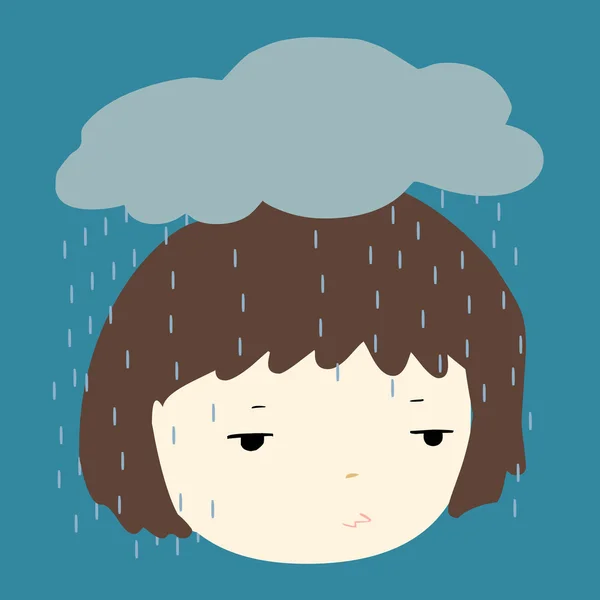 ¿Por qué siempre llueve sobre mí vector — Vector de stock