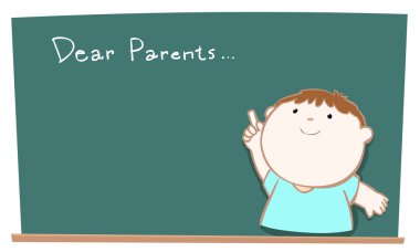 Dear parents blackboard vector  clipart