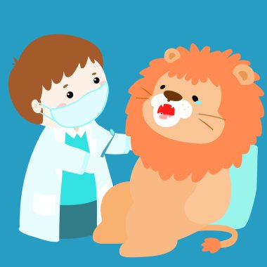 küçük çocuk tedavi bebek var diş çürümesi vektör 