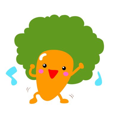 müzik vektör ile dans mutlu afro havuç 